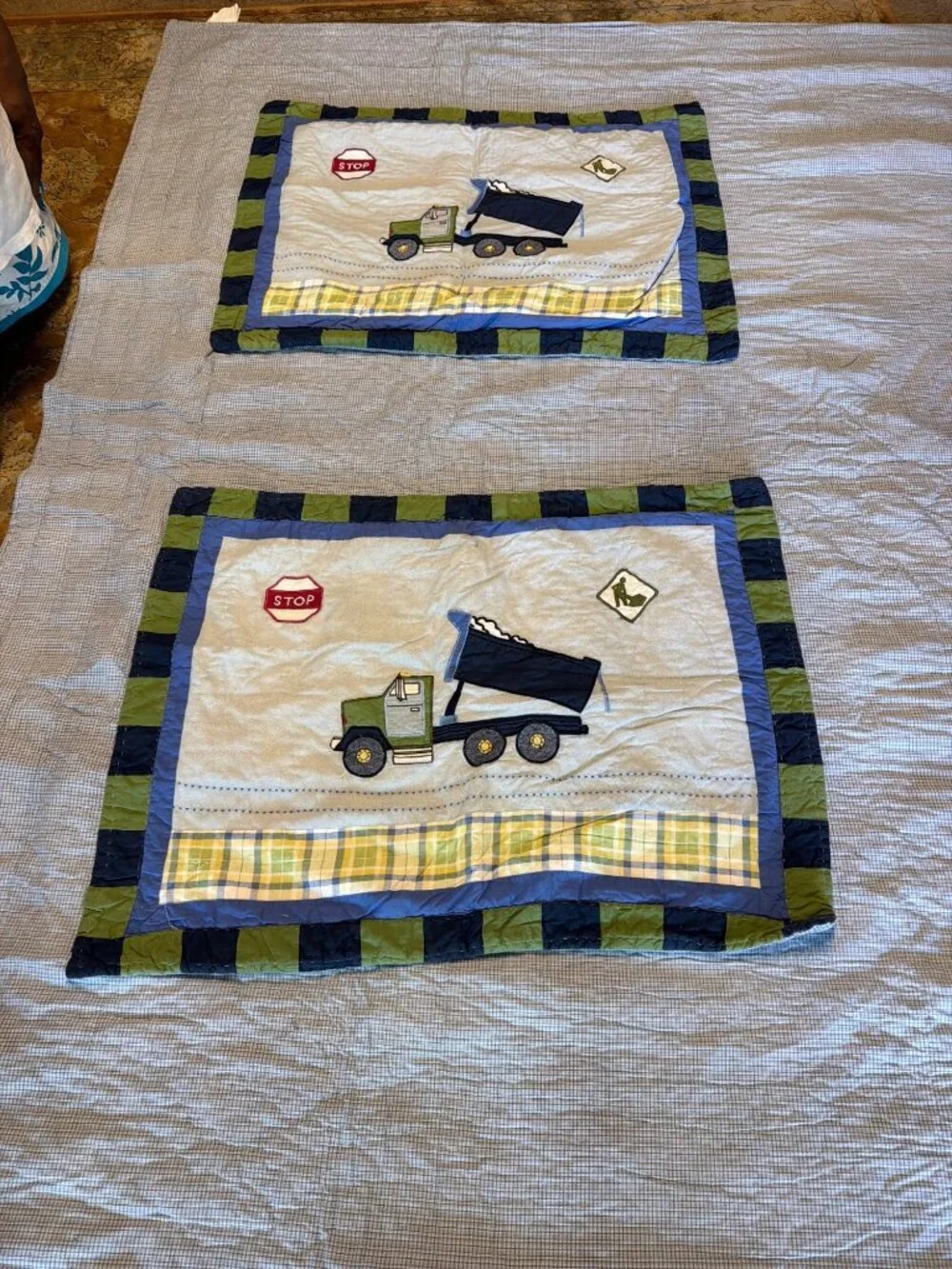 Pem America Trucks At Work Comforter  & Shams — Twin